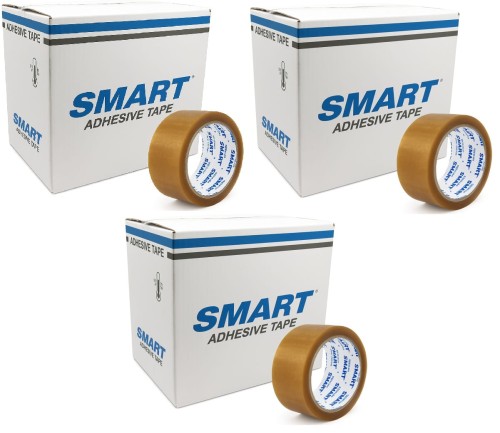 Taśma pakowa solvent / kauczuk 48/150 y 48/132 m bezbarwna / transparent karton 108 sztuk SMART